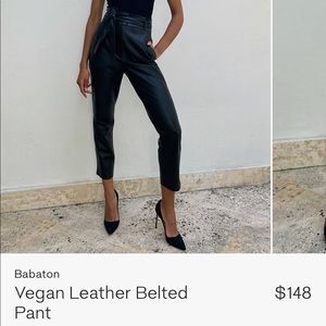 Babaton Vegan Leather Tied Pant (4)